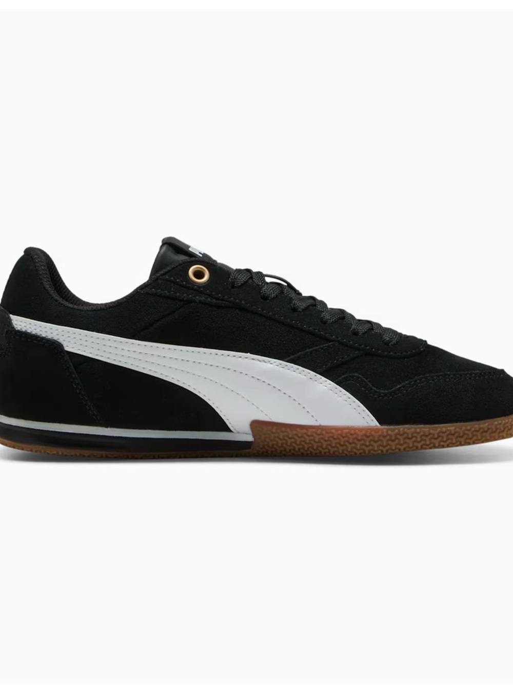 New Puma Black Suede Bella Donna Sneakers with White Formstrip - Picture 5 of 9